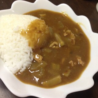 ブロッコリーの茎deカレー♪